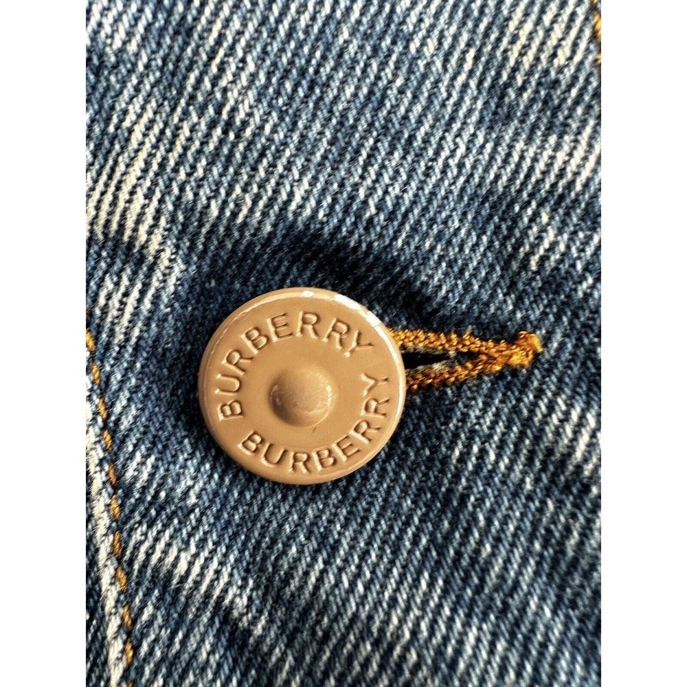 Burberry Mens Denim Jacket Oversized Jean Italy Size 46 Shacket Large Carpenter - Picture 4 of 16